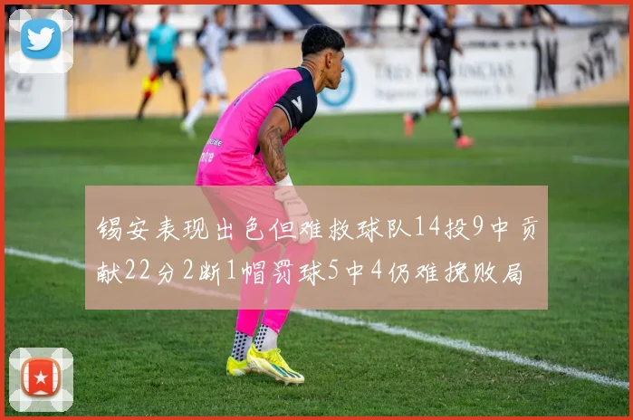 锡安表现出色但难救球队14投9中贡献22分2断1帽罚球5中4仍难挽败局